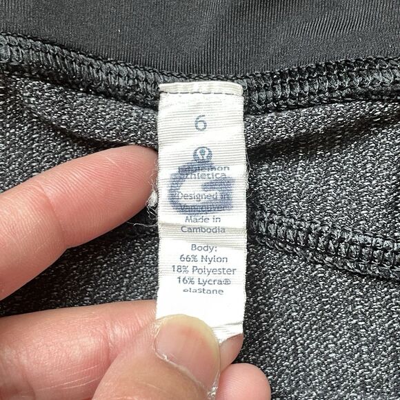 Lululemon Speed Tight V Leggings Womens Size 6  High Rise Grey Herringbone - Picture 5 of 10